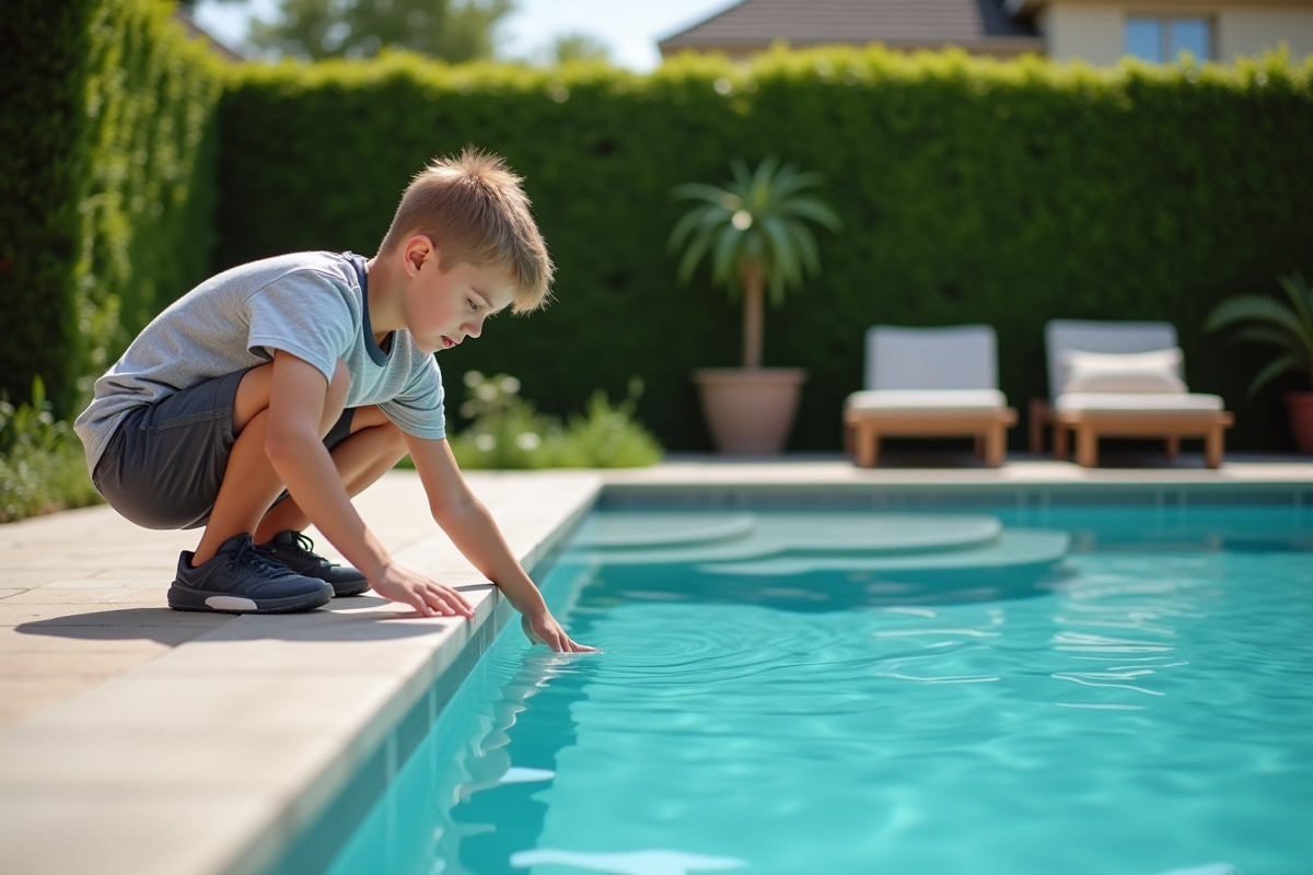 Un adolescent près d