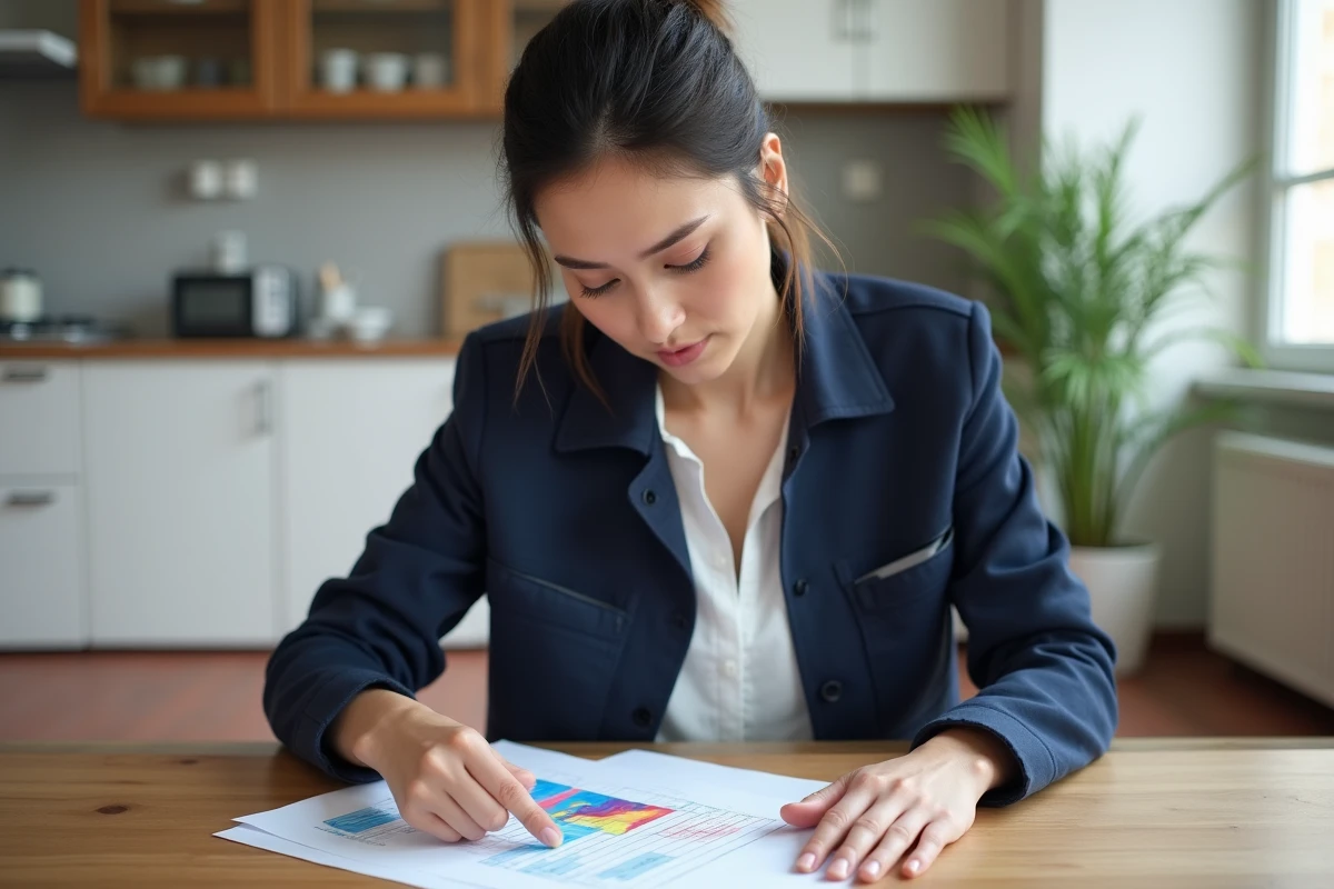 Propriétaire analysant les résultats d'un rapport d'audit thermique pour son logement en 2026